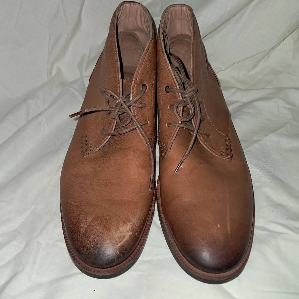 CLARKS 1825 Brown Leather Ankle Chukka Boots Men’s Size 8.5